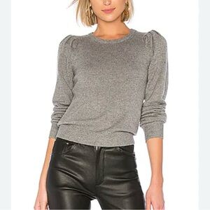 Express Gray Long Sleeve puff sweater
